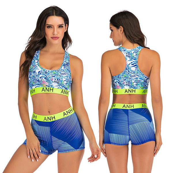 Sport High Waist Bikini Women Swimwear 2020 Sexy Crop Top Plus Size Swimsuit Swimming Suit Bathing Suit Bikini Set With Shorts