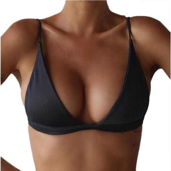 5 Colors Sexy Women Bandage Bikini Top Push-up Padded Bra Bralette 2020 New Swimsuit Swimwear Army Green Black White Pink