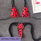 Sexy High Waist Bikini Set Women Swimsuit New Style Bottom Belt Decoration Swimwear Khaki&Red Summer BeachWear Biquini Swimming