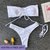 Sexy High Waist Bikini Set Women Swimsuit New Style Bottom Belt Decoration Swimwear Khaki&Red Summer BeachWear Biquini Swimming