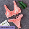 Sexy High Waist Bikini Set Women Swimsuit New Style Bottom Belt Decoration Swimwear Khaki&Red Summer BeachWear Biquini Swimming
