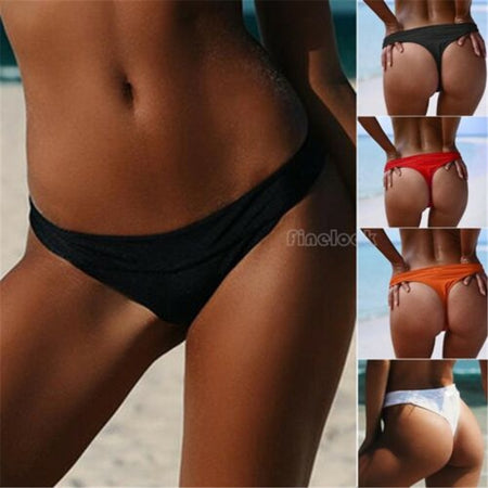 2015 Sexy Women Bikini Bottom Brazilian Swimsuit Beachwear Bow Back Bathing Suit