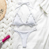 In-X Ring high cut bikini 2020 Black swimsuit female Push up swimwear women bathers Halter top Triangle top summer bathing suit