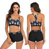 Sport High Waist Bikini Women Swimwear 2020 Sexy Crop Top Plus Size Swimsuit Swimming Suit Bathing Suit Bikini Set With Shorts