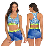 Sport High Waist Bikini Women Swimwear 2020 Sexy Crop Top Plus Size Swimsuit Swimming Suit Bathing Suit Bikini Set With Shorts