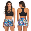 Sport High Waist Bikini Women Swimwear 2020 Sexy Crop Top Plus Size Swimsuit Swimming Suit Bathing Suit Bikini Set With Shorts