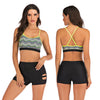 Sport High Waist Bikini Women Swimwear 2020 Sexy Crop Top Plus Size Swimsuit Swimming Suit Bathing Suit Bikini Set With Shorts
