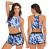 Sport High Waist Bikini Women Swimwear 2020 Sexy Crop Top Plus Size Swimsuit Swimming Suit Bathing Suit Bikini Set With Shorts