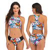 Sport High Waist Bikini Women Swimwear 2020 Sexy Crop Top Plus Size Swimsuit Swimming Suit Bathing Suit Bikini Set With Shorts
