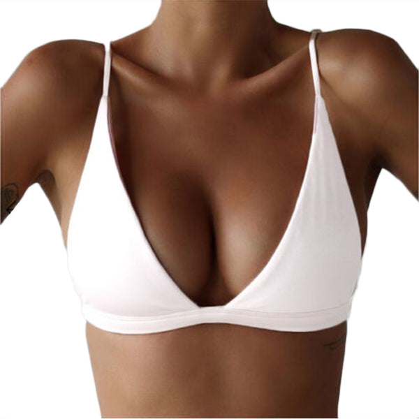 5 Colors Sexy Women Bandage Bikini Top Push-up Padded Bra Bralette 2020 New Swimsuit Swimwear Army Green Black White Pink