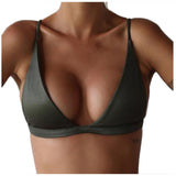 5 Colors Sexy Women Bandage Bikini Top Push-up Padded Bra Bralette 2020 New Swimsuit Swimwear Army Green Black White Pink