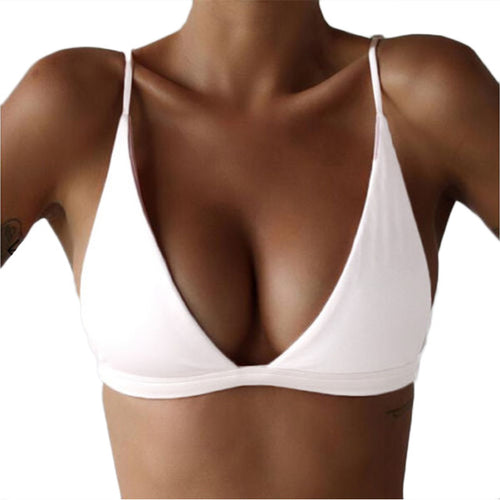 5 Colors Sexy Women Bandage Bikini Top Push-up Padded Bra Bralette 2020 New Swimsuit Swimwear Army Green Black White Pink