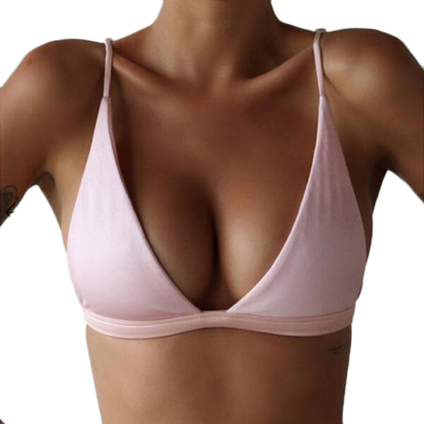 5 Colors Sexy Women Bandage Bikini Top Push-up Padded Bra Bralette 2020 New Swimsuit Swimwear Army Green Black White Pink