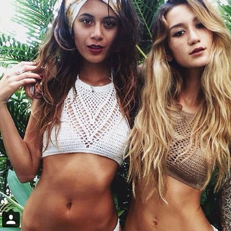 11 Color Beach Crochet Bikini Tops Beach Push up OR Interlining Beach Women Swimwear Top