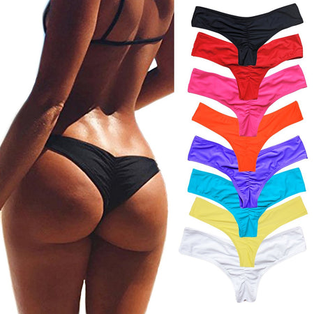 2015 Sexy Women Bikini Bottom Brazilian Swimsuit Beachwear Bow Back Bathing Suit