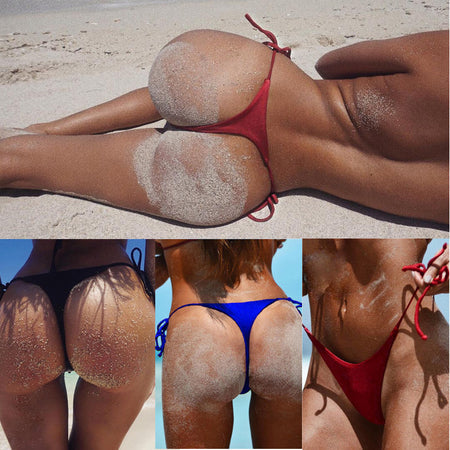 2015 Sexy Women Bikini Bottom Brazilian Swimsuit Beachwear Bow Back Bathing Suit