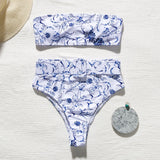 In-X High waist bikinis 2020 mujer Neon swimsuit female one shoulder swimwear women Bandeau top Sexy green bathing suit bathers