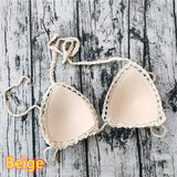 11 Color Beach Crochet Bikini Tops Beach Push up OR Interlining Beach Women Swimwear Top