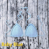 11 Color Beach Crochet Bikini Tops Beach Push up OR Interlining Beach Women Swimwear Top